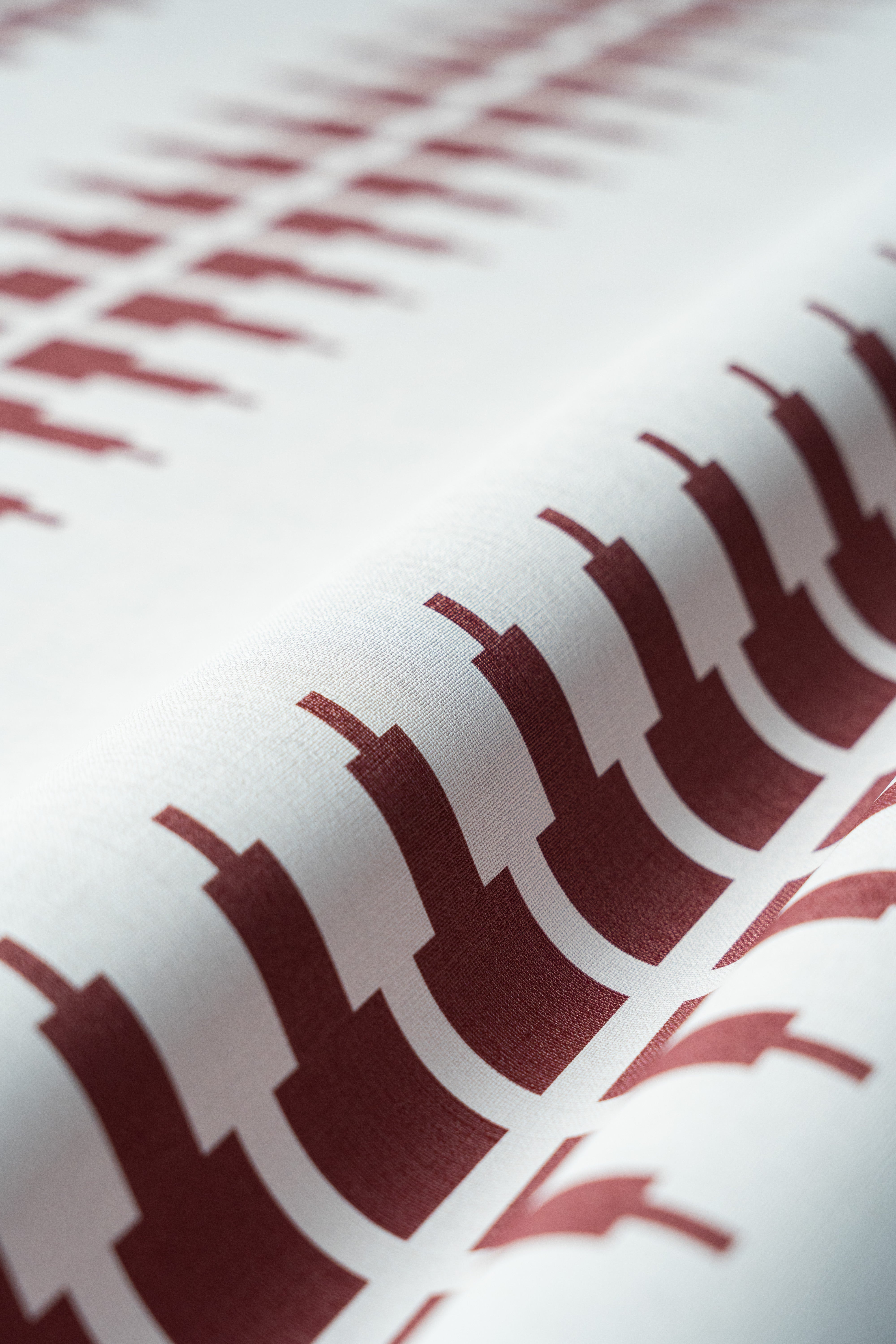 Papel pintado Ornament Line Clay Brick Red