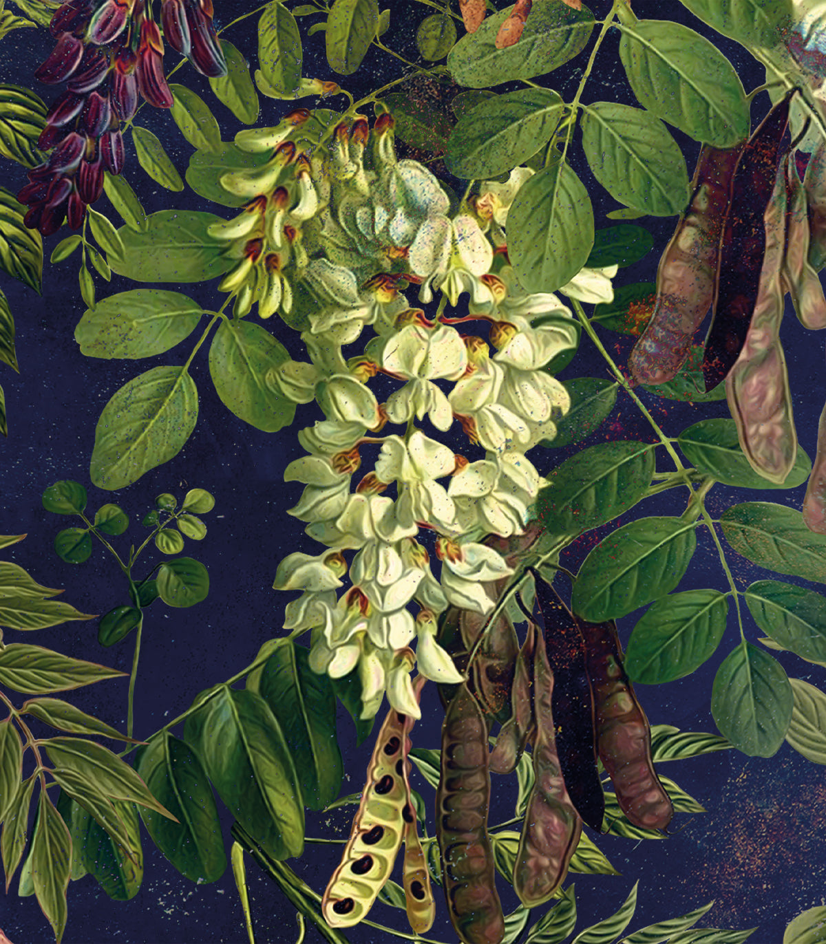 Tapeta Acacia Dark Blue