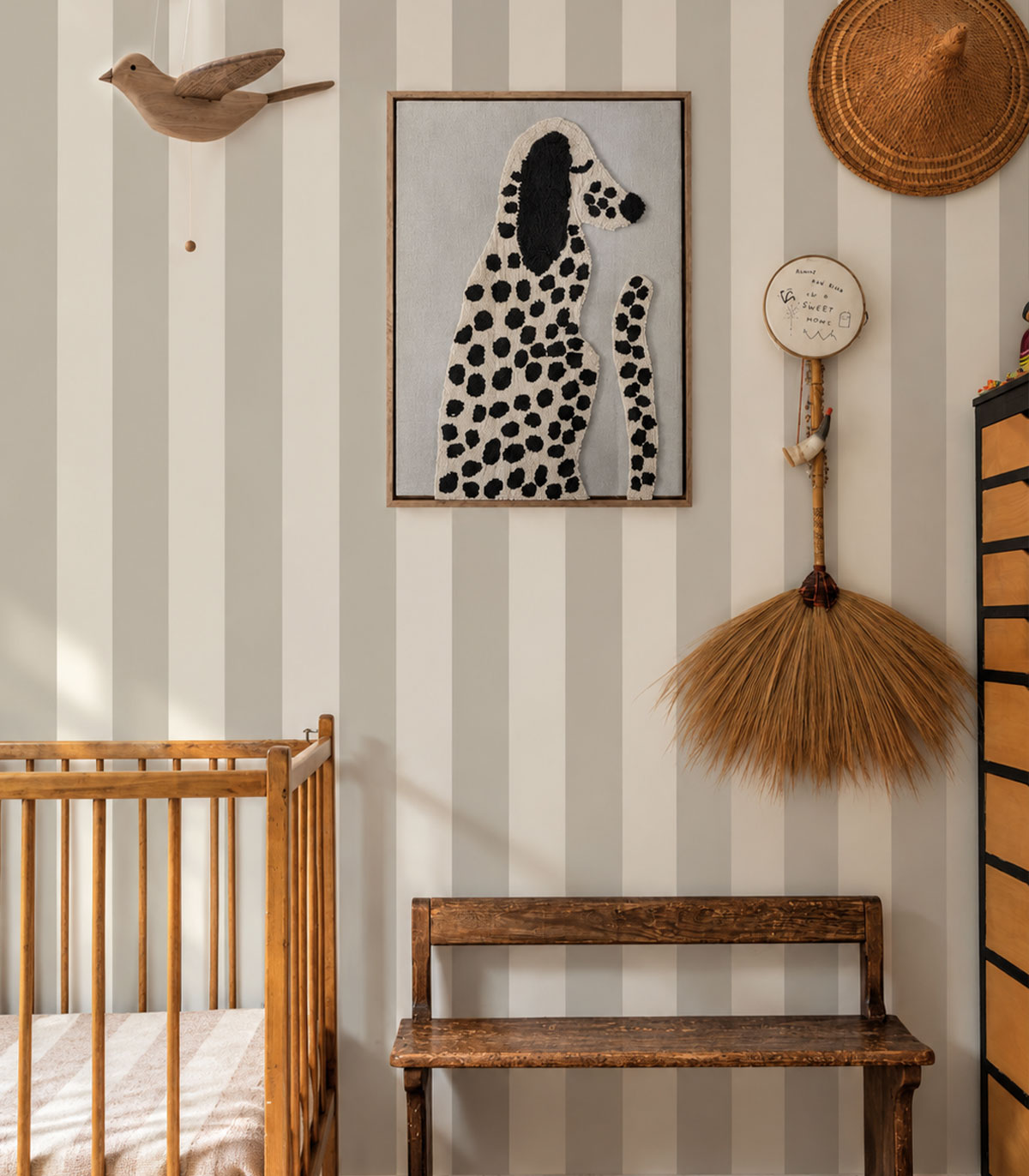 Papel pintado Bold Stripe Ash