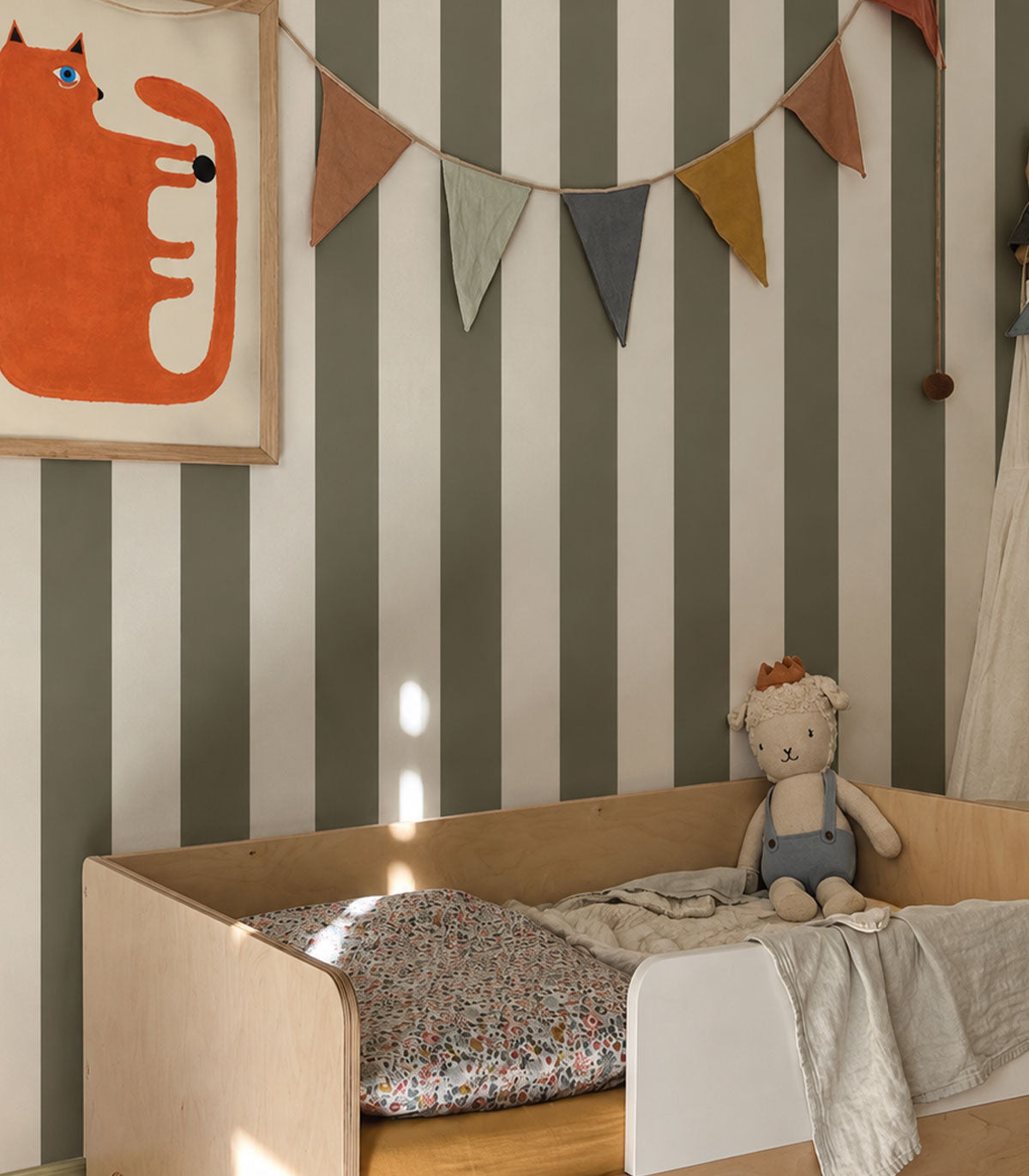 Papel pintado Bold Stripe Moss