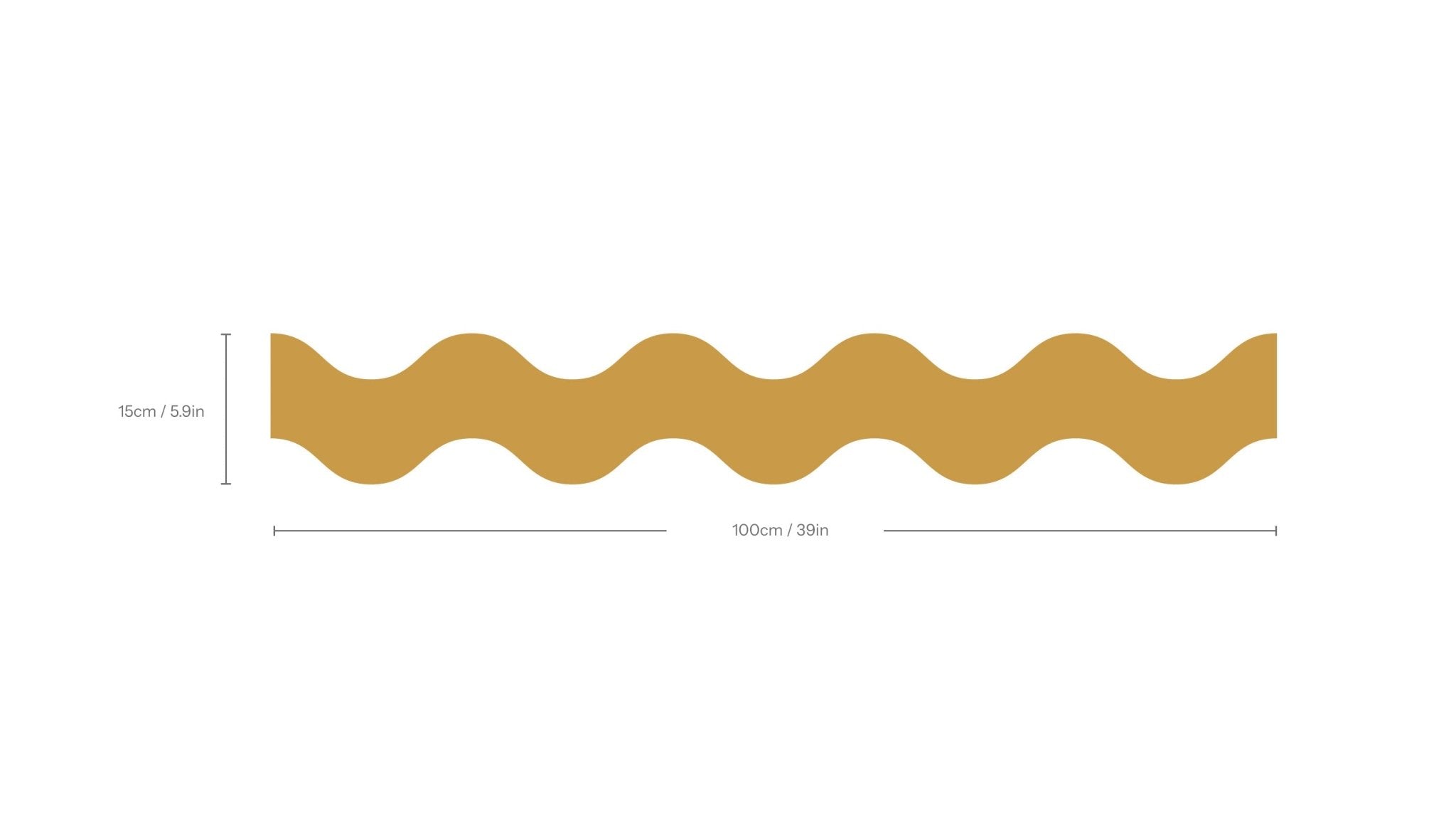Border Double Wave Honey Amber - Wallcolors®
