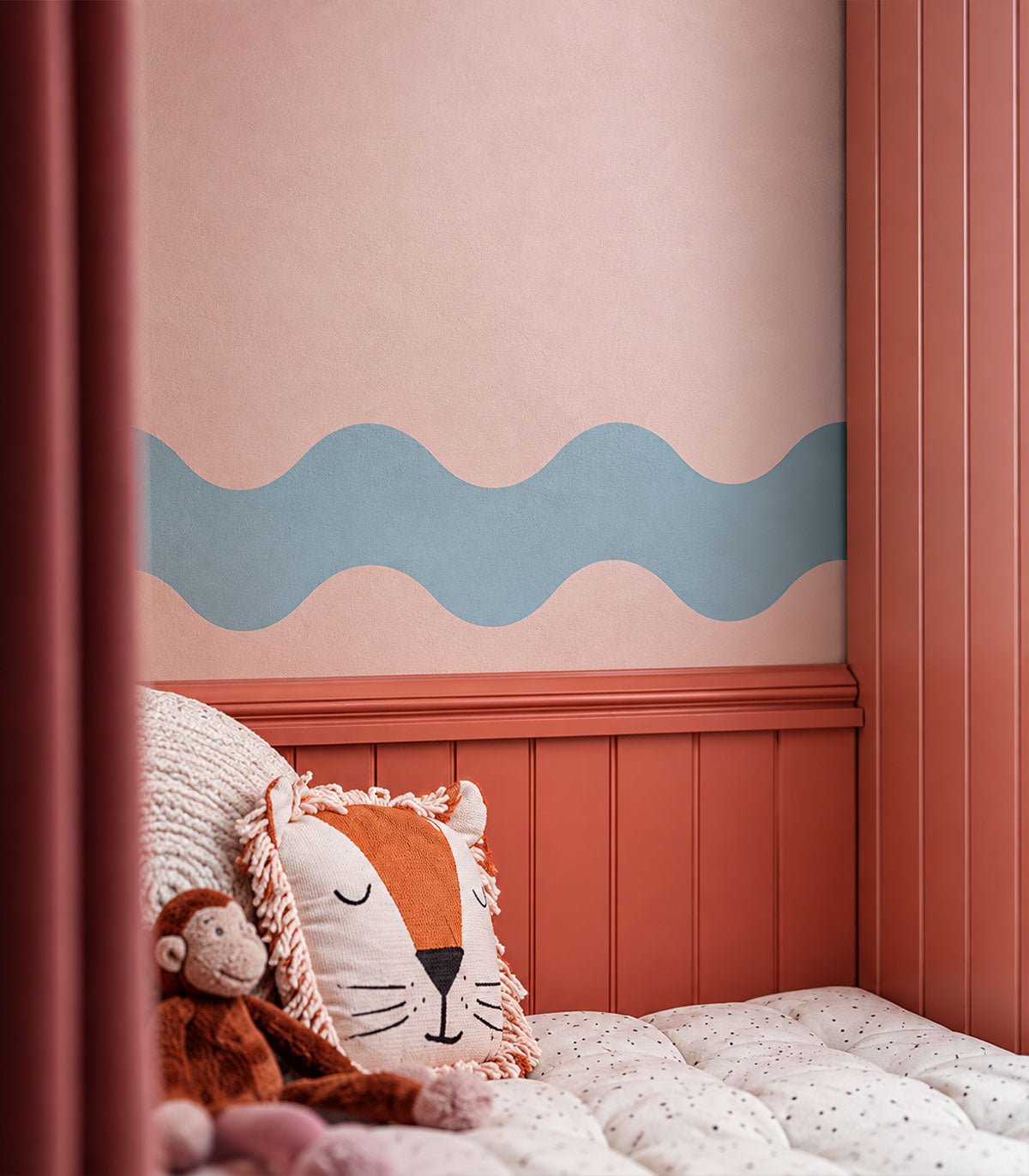 Papel pintado Border Double Wave Calm Steel Blue