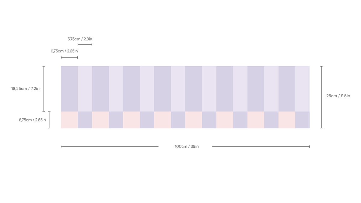 Border Tetris Play Soft Lilac - Wallcolors®