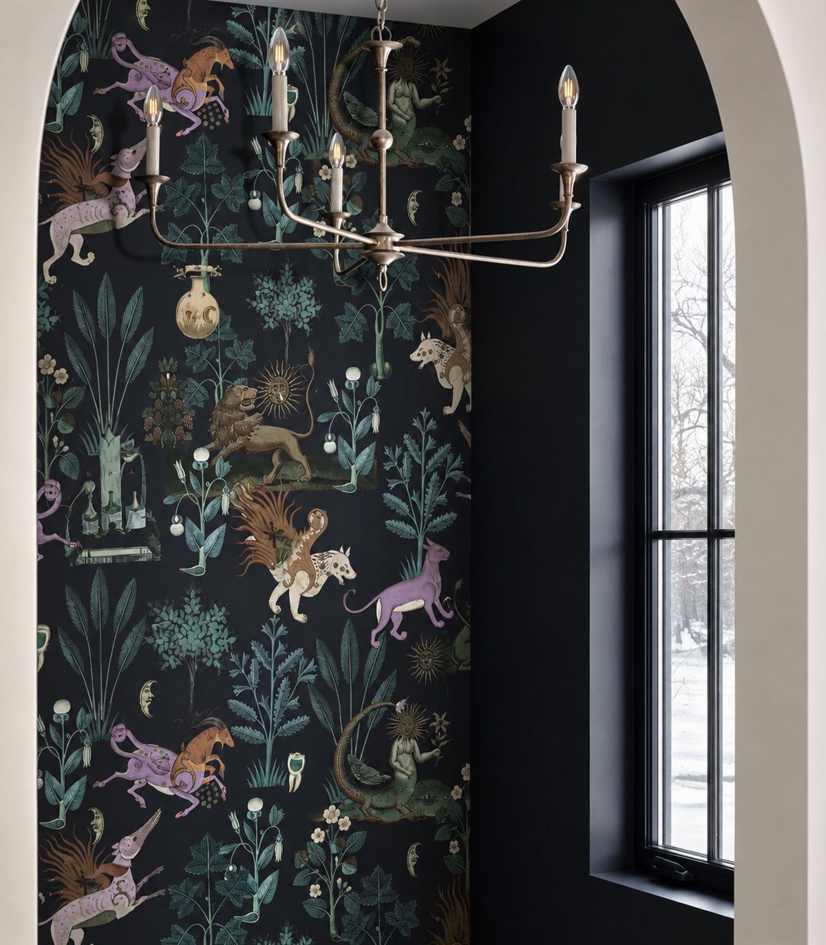 Papel pintado Botanic Beast Purple