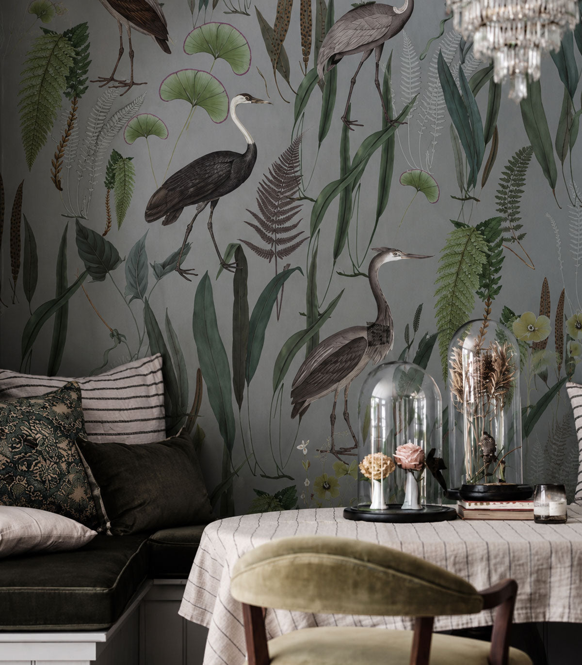 Papel pintado Calm Heron Mint