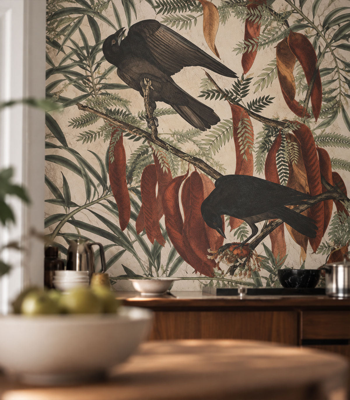 Papel pintado Crows