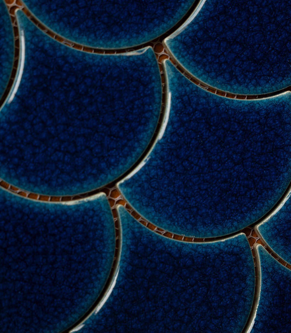 Mosaico Fish scale azul real