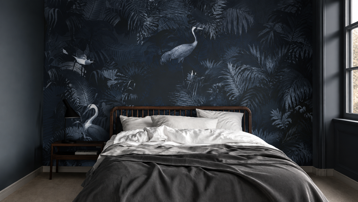 Papel pintado Desert Tropics Dark Blue