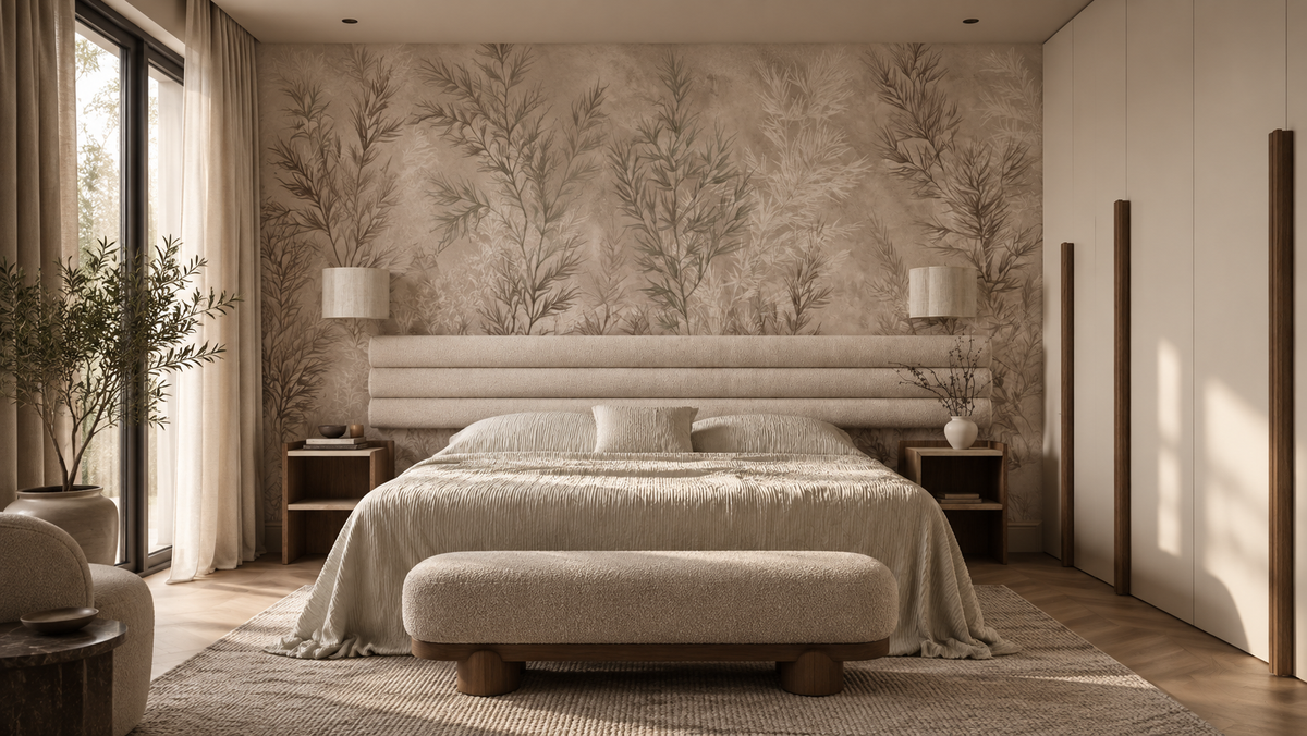 Papel pintado Dry grass beige