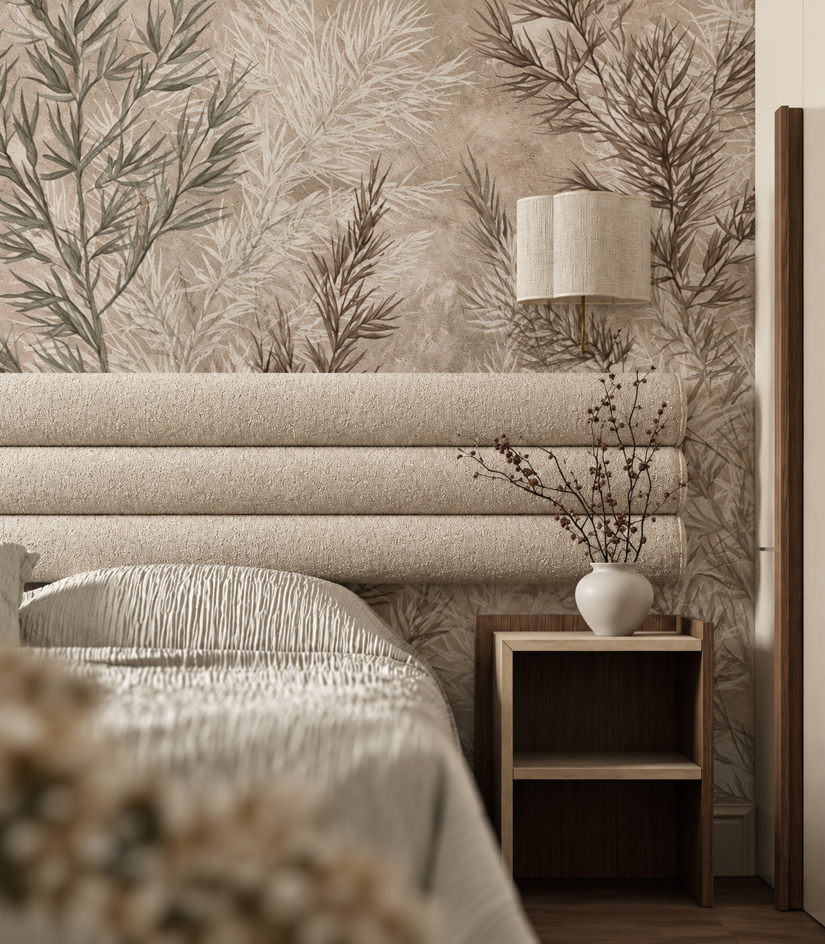 Papel pintado Dry grass beige