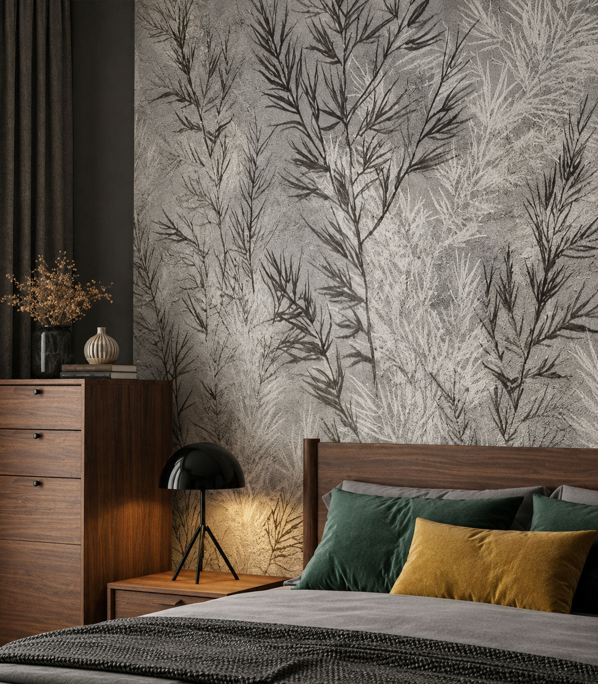 Papel pintado Dry grass grey