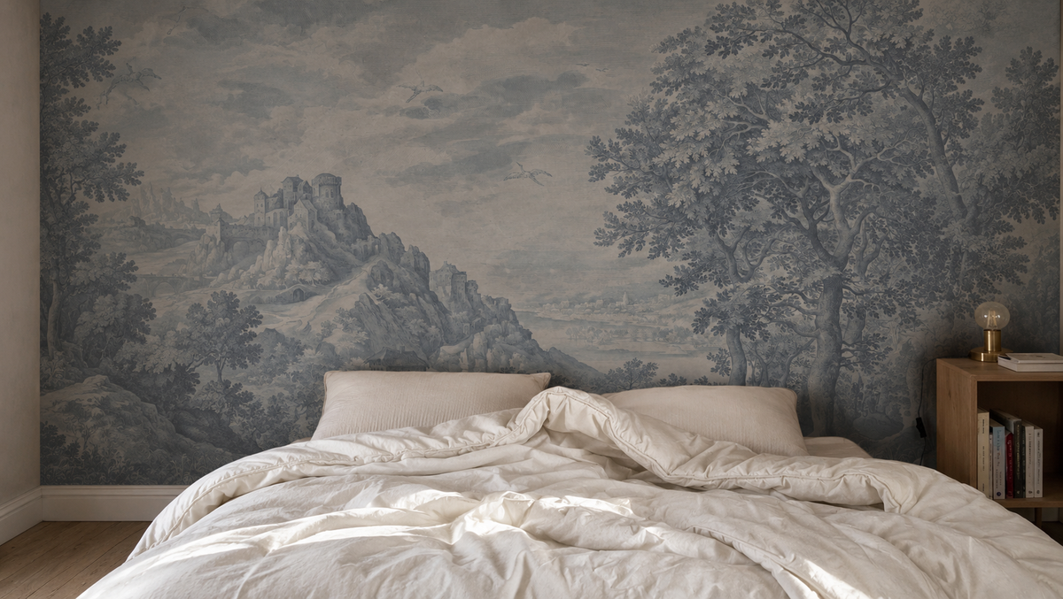 Papel pintado Ethereal Forest Blue