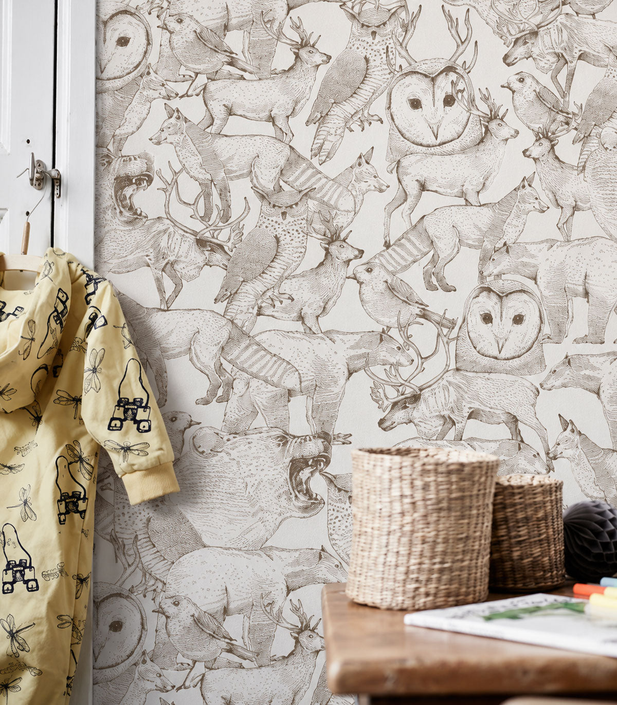 Papel pintado Forest Friends Brown