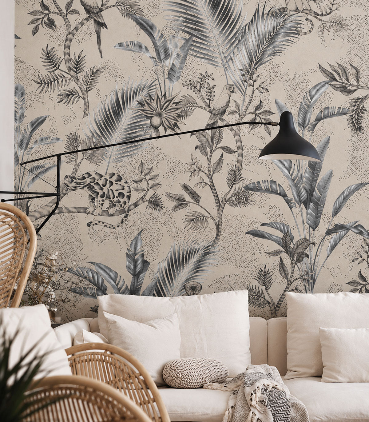 Papel pintado Jungle Team Beige