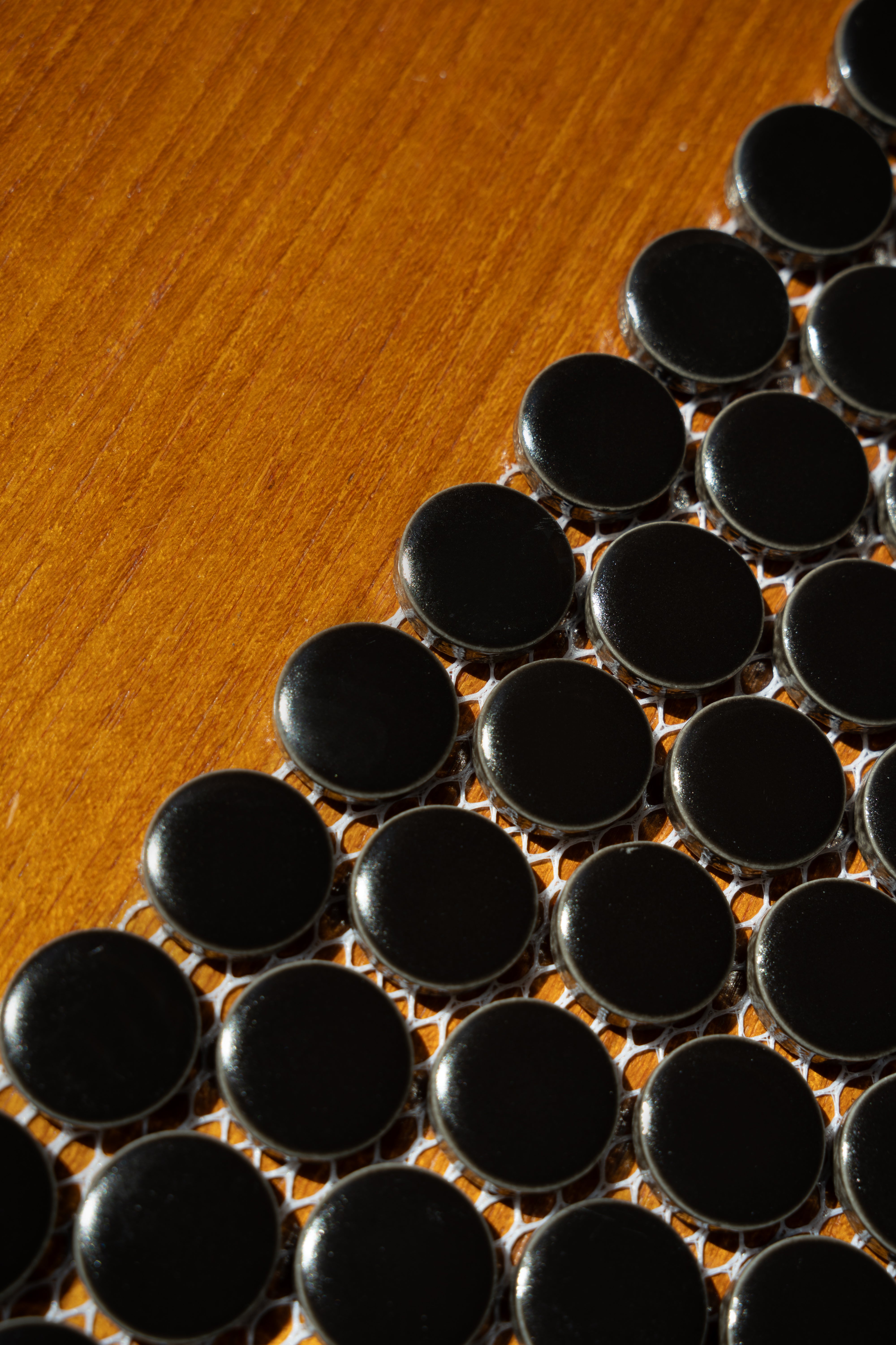 Mosaico penny dots negro mate