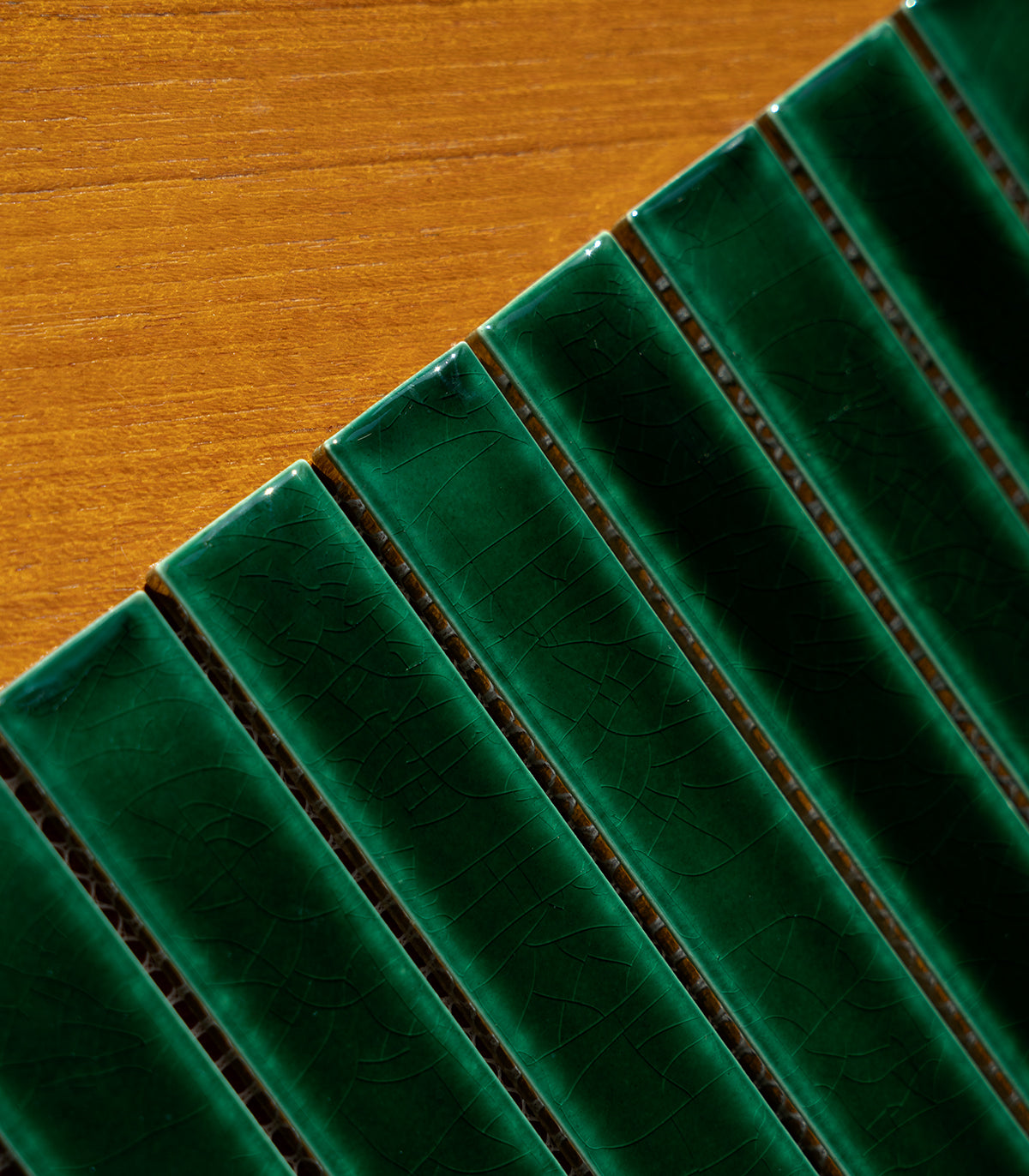Mosaico piano verde esmeralda