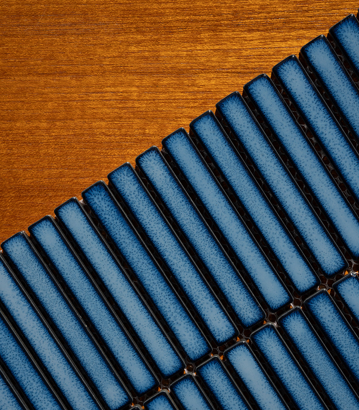 Mosaico mini piano azul profundo