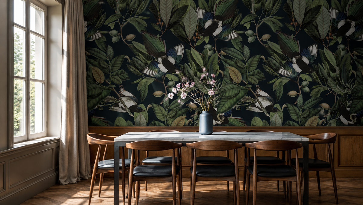 Papel pintado Magpie Black