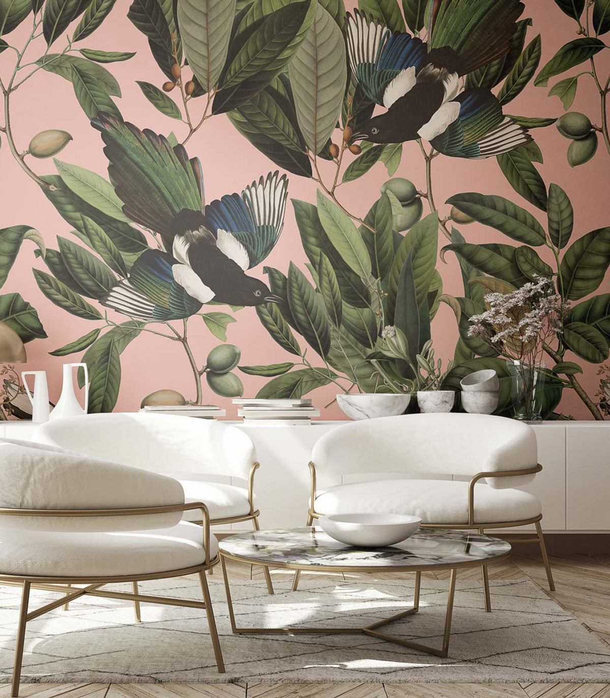 Papel pintado Magpie Pink