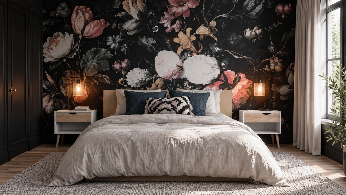 Papel pintado Midnight Flowers