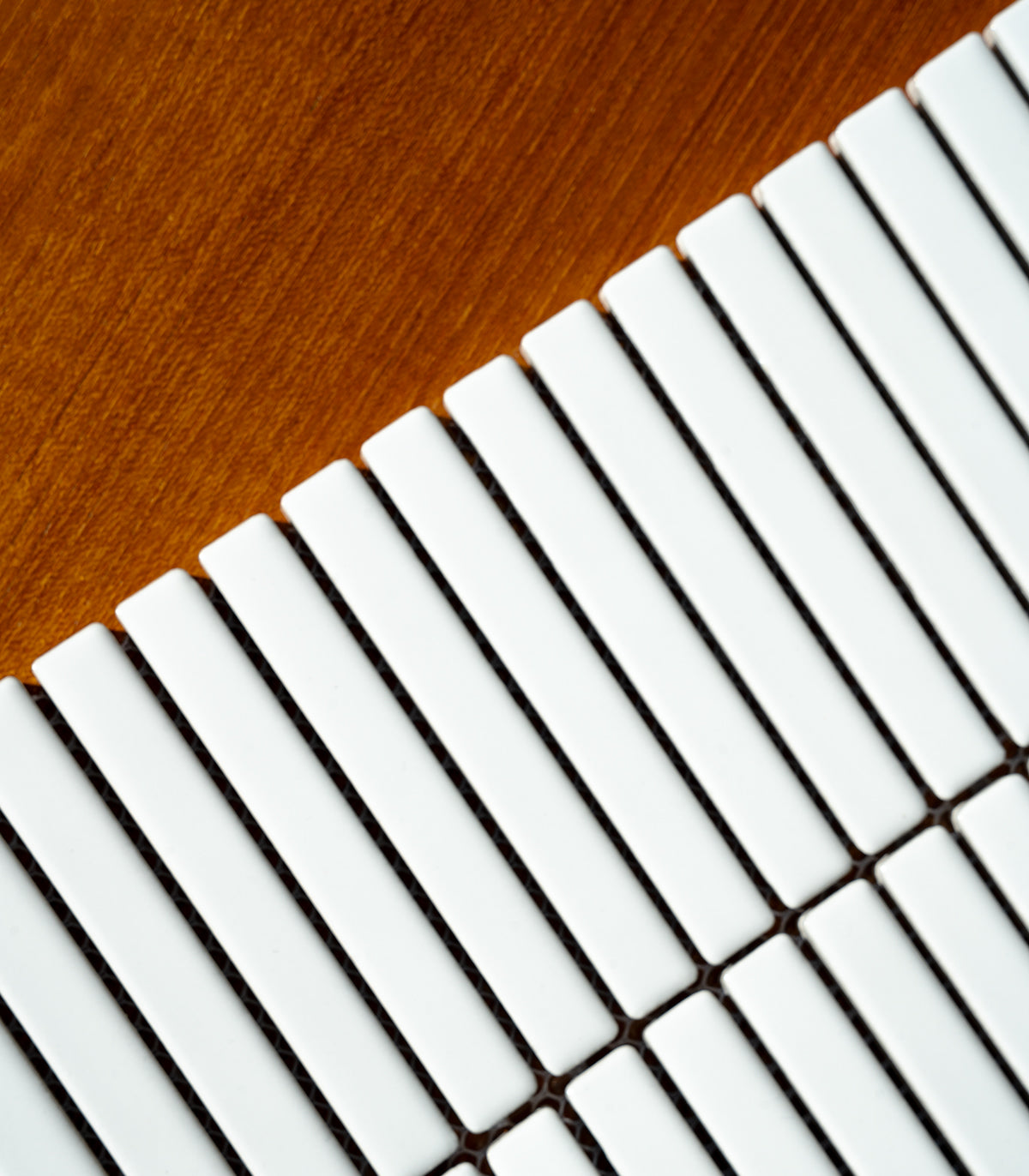 Mosaico Mini piano blanco claro brillo