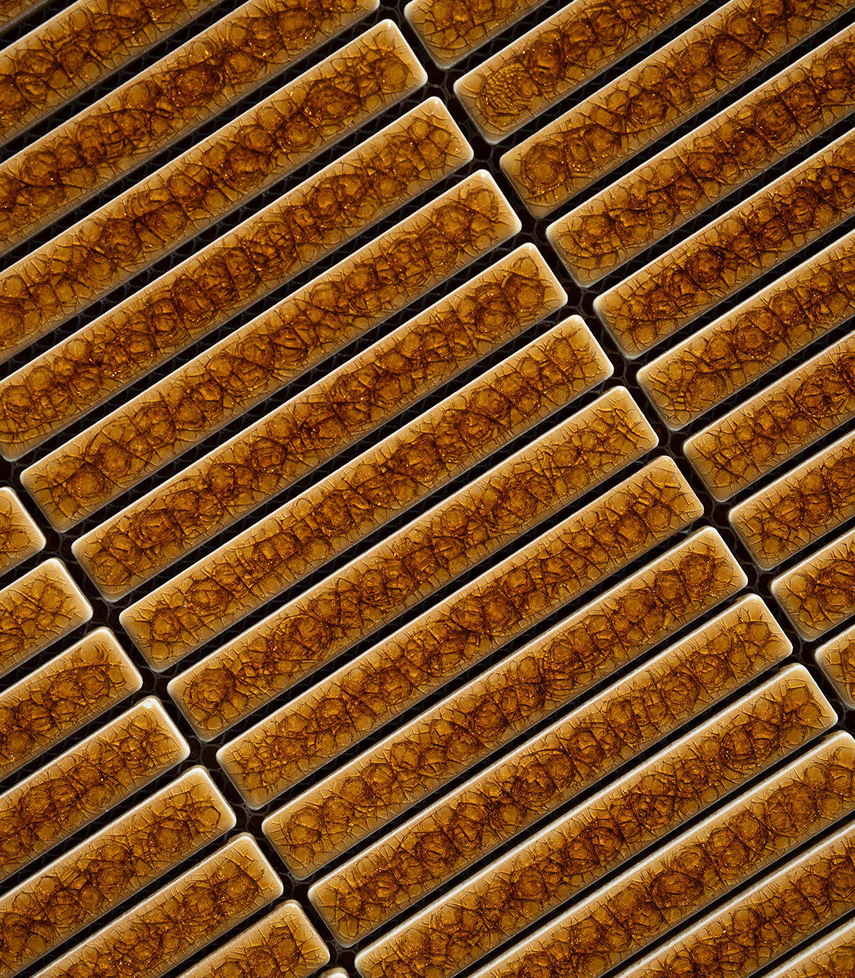 Mosaico mini piano marrón crackle