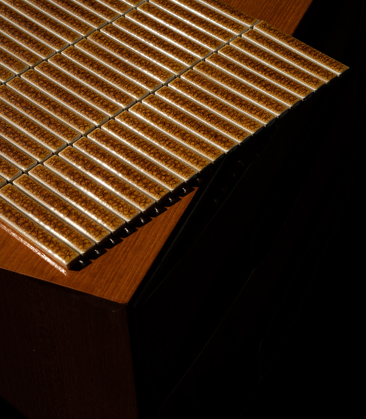 Mozaika mini piano brown crackle