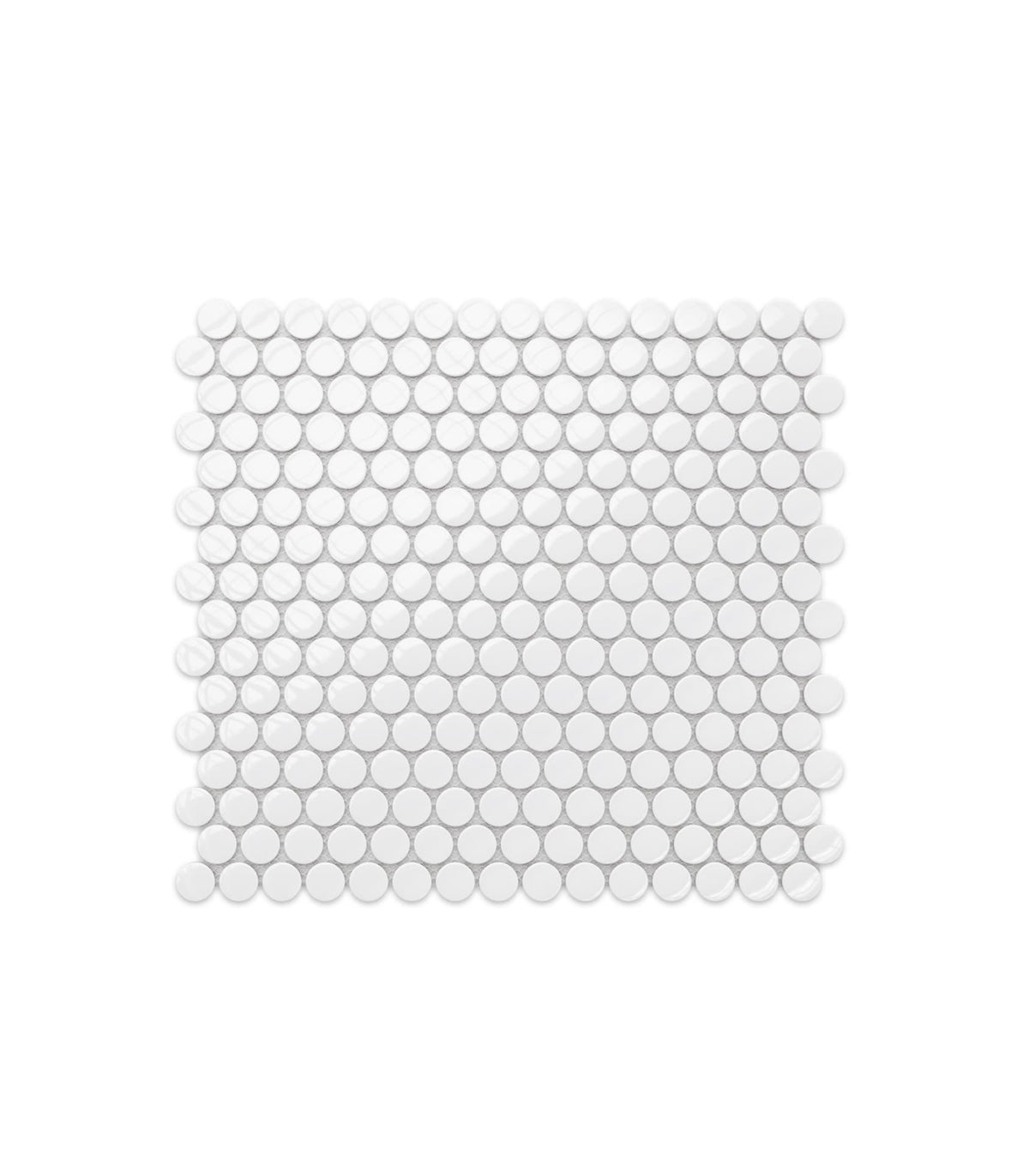 Mozaika penny dots white gloss