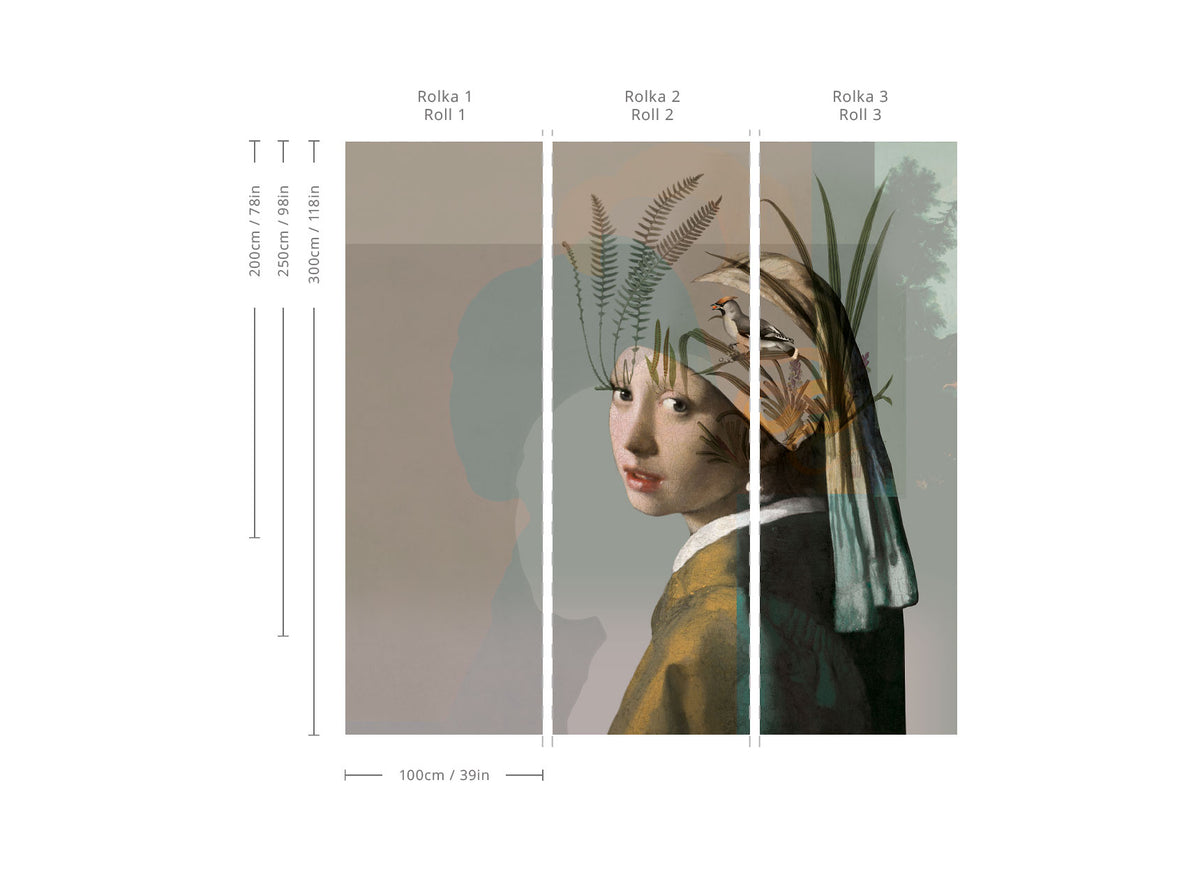 Papel pintado Nature girl with the pearl