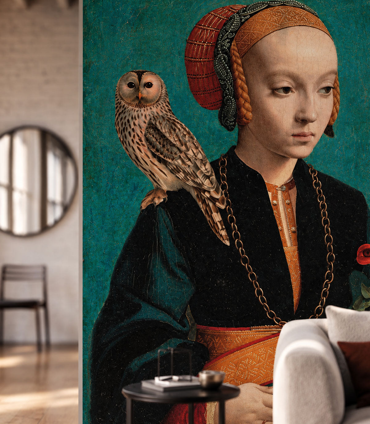 Papel pintado Owl lady