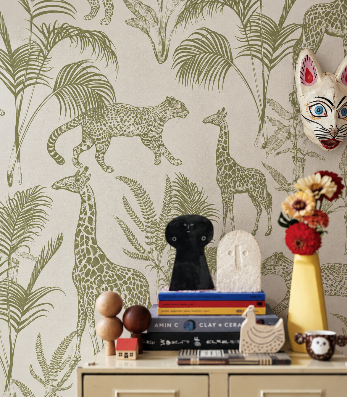 Papel pintado Safari Green