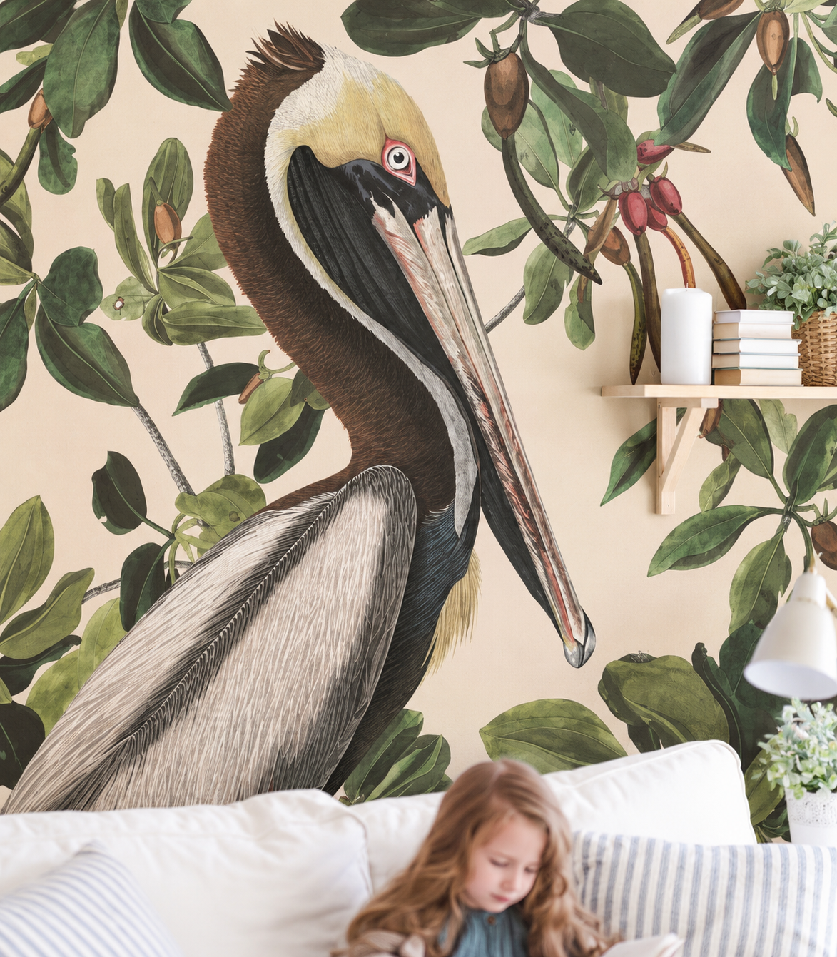 Papel pintado Spring Pelicans