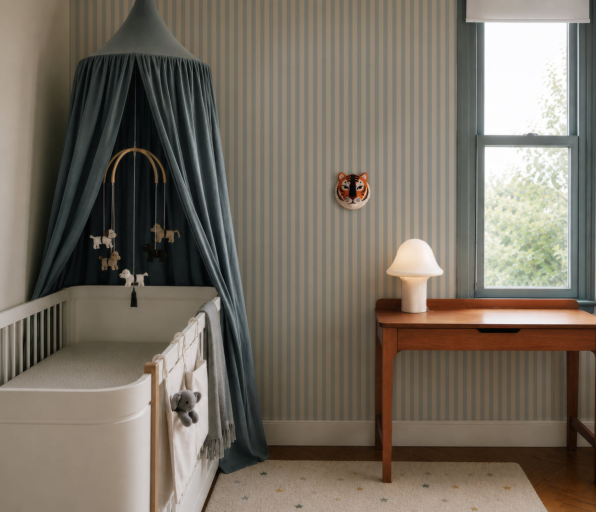 Papel pintado Stripe Tranquil Blue