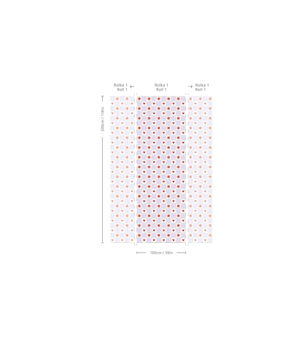 Tapeta Sun and heart - Wallcolors®