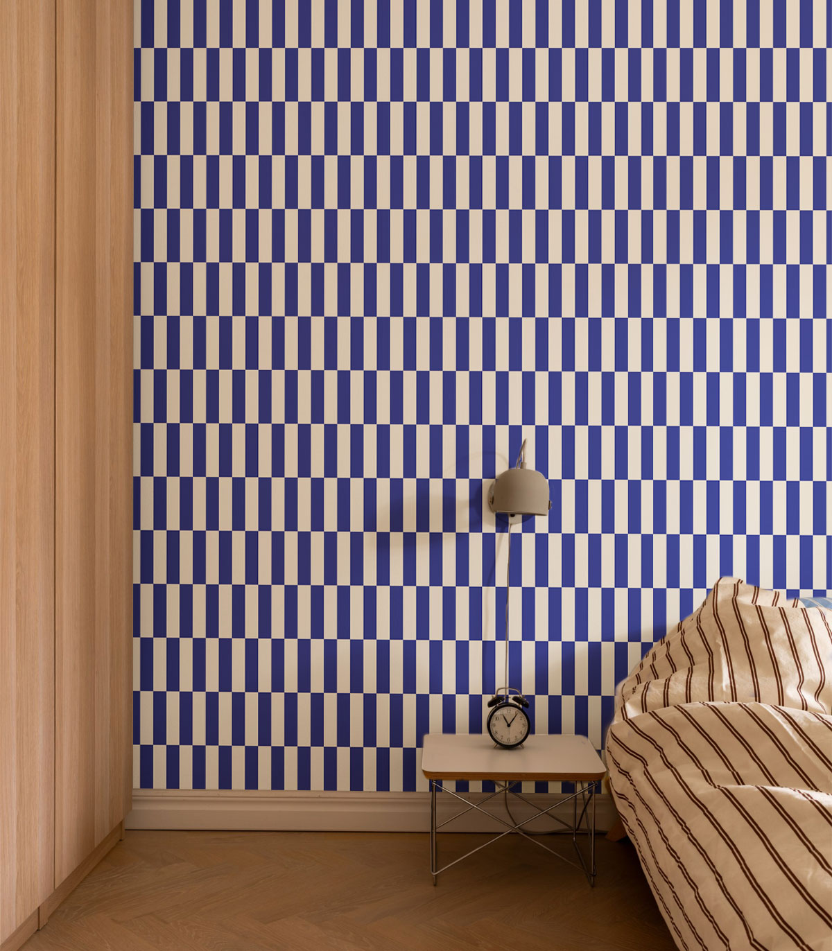 Papel pintado Tetris Stripe Cobalto