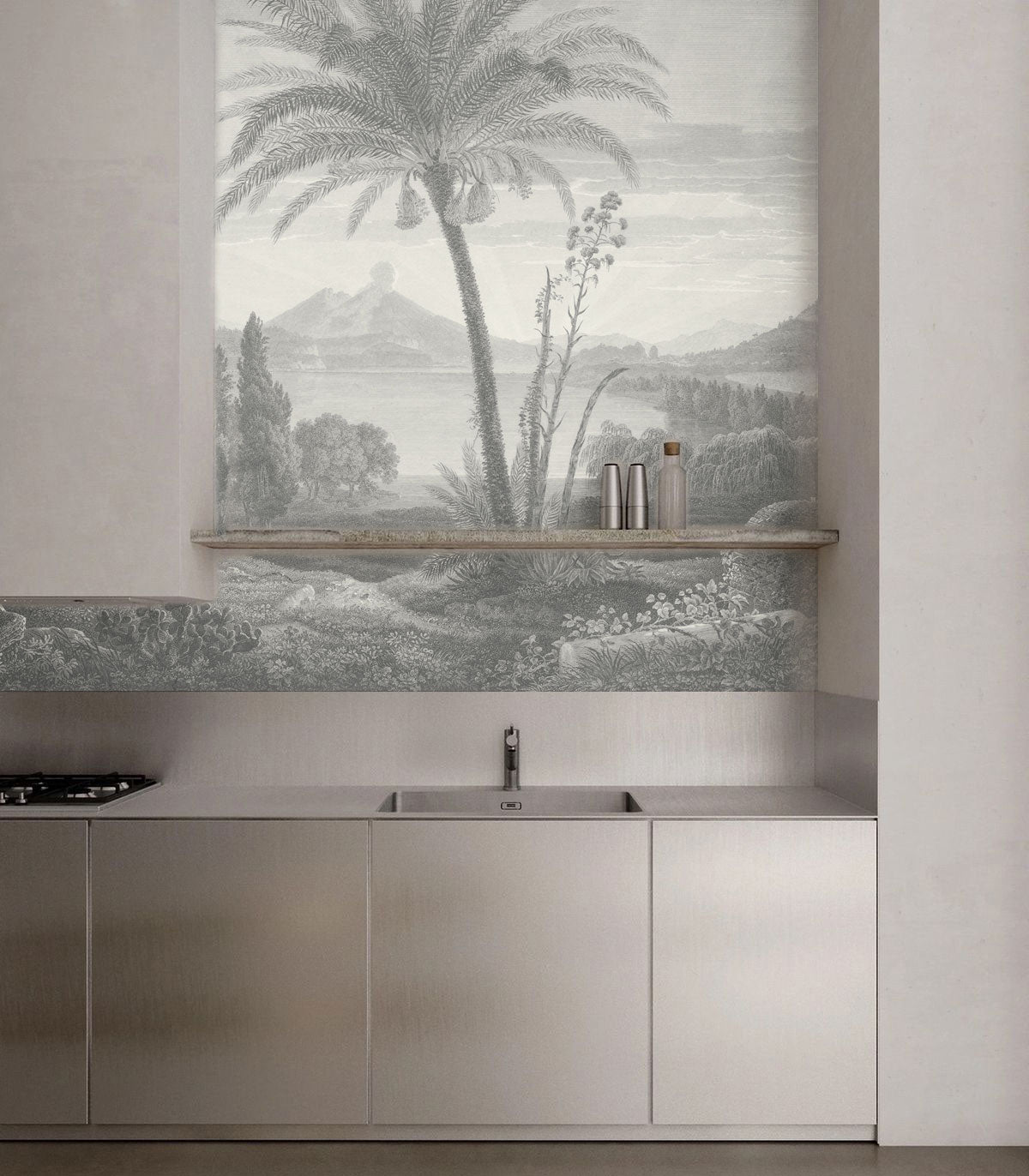 Tapeta Tropical Volcano Vista - Wallcolors®