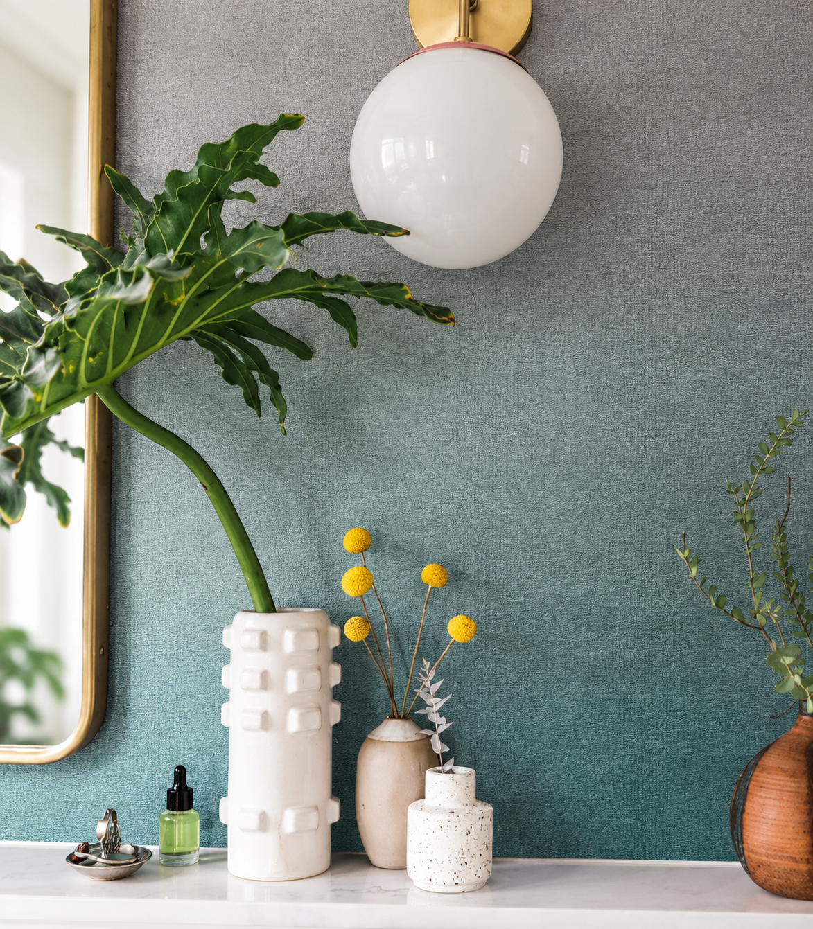 Papel pintado Turquoise Fogg