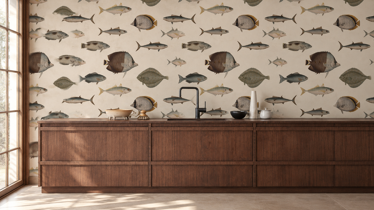 Papel pintado Under the Sea Beige