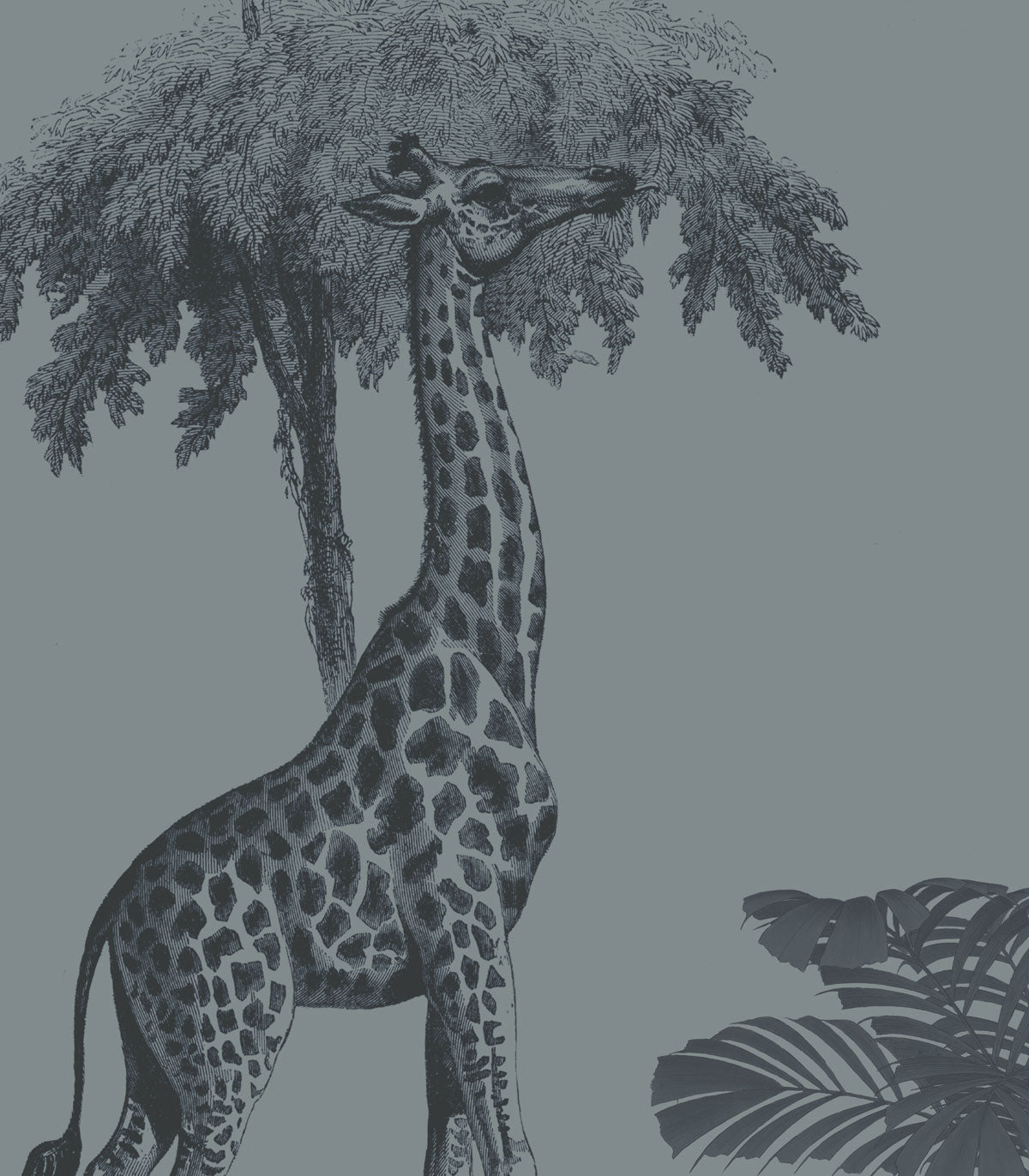 Tapeta Vintage animals dark mint