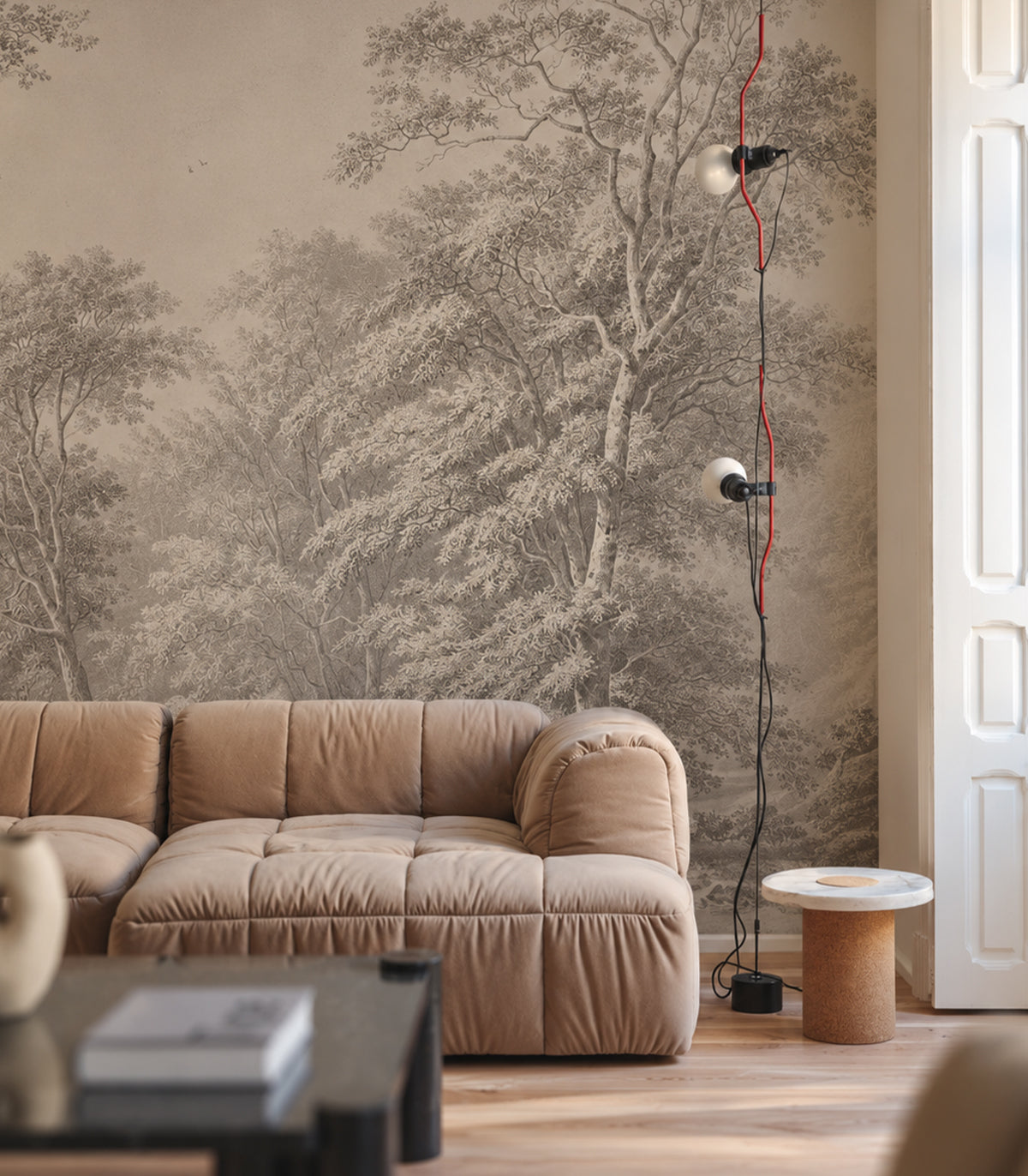Papel pintado Watercolor Grove Beige
