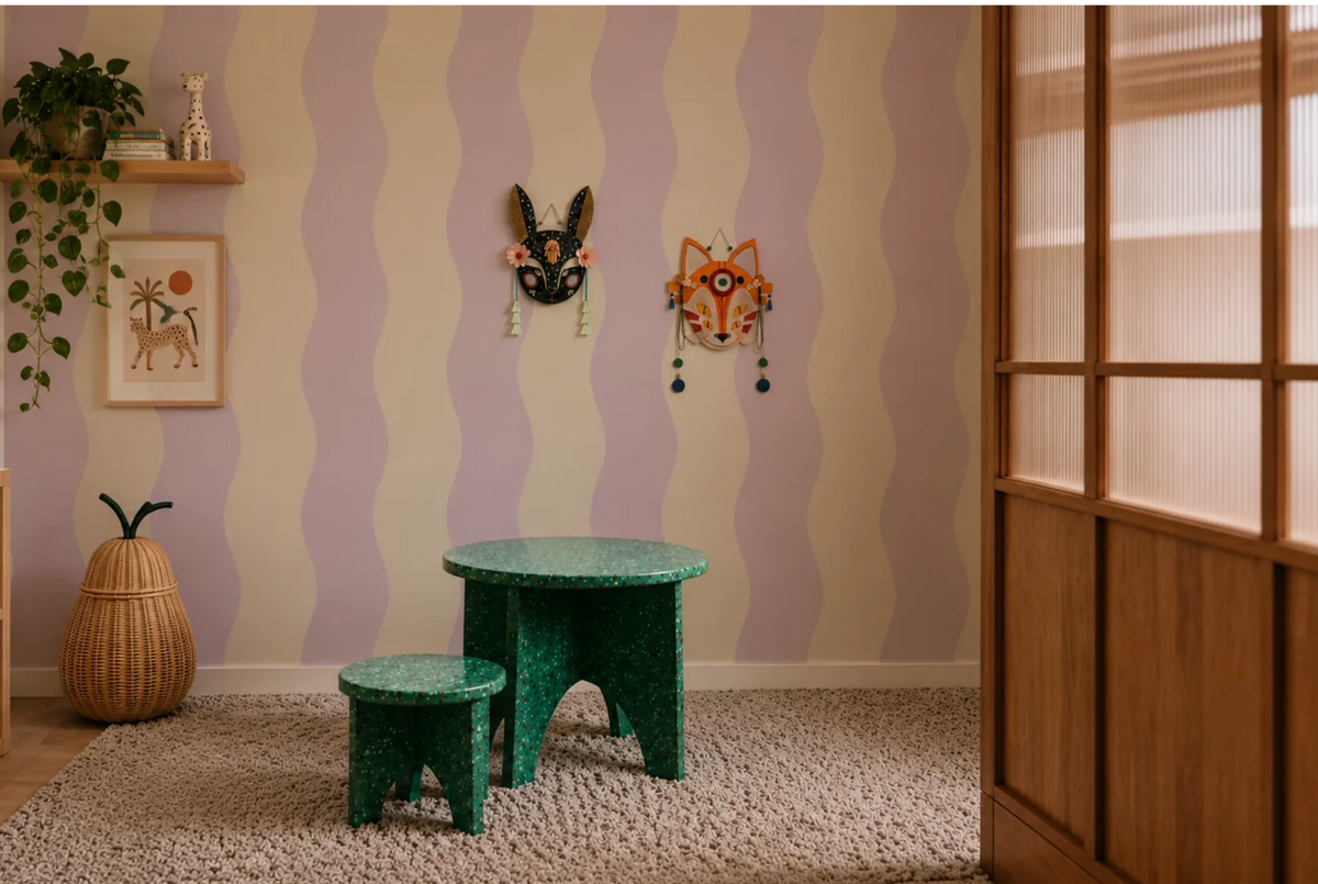 Papel pintado Wave Stripe Lily Lavender