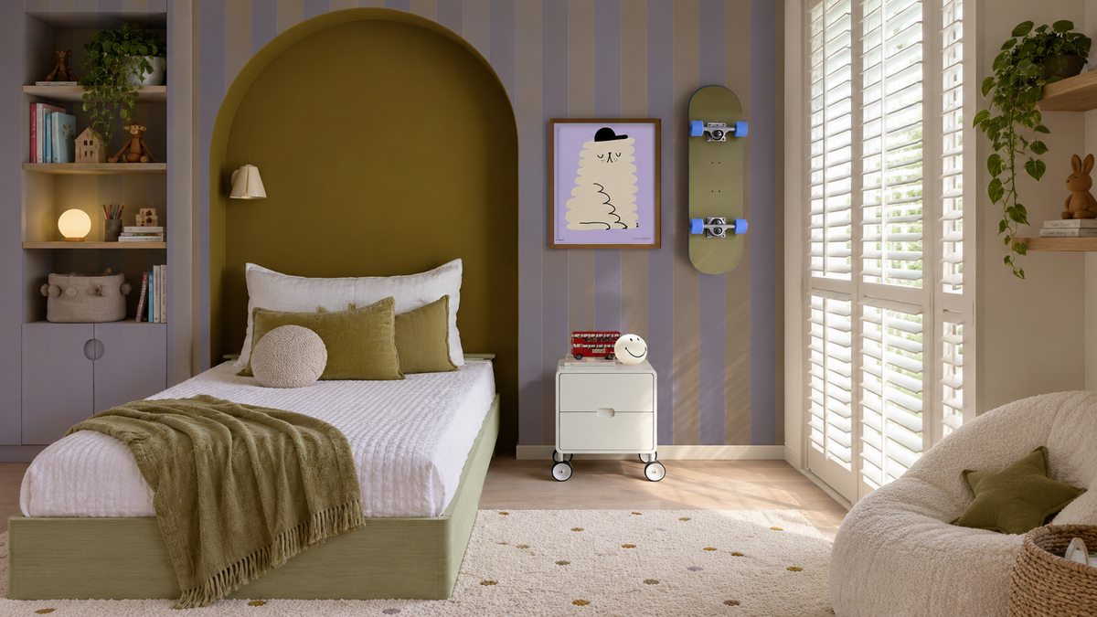 Papel pintado Wide Stripe Dusty Taupe