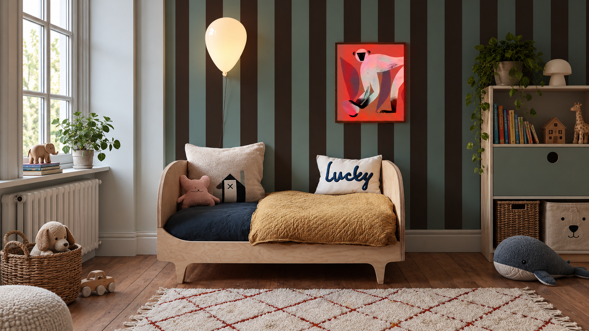 Papel pintado Wide Stripe Mint Chocolate