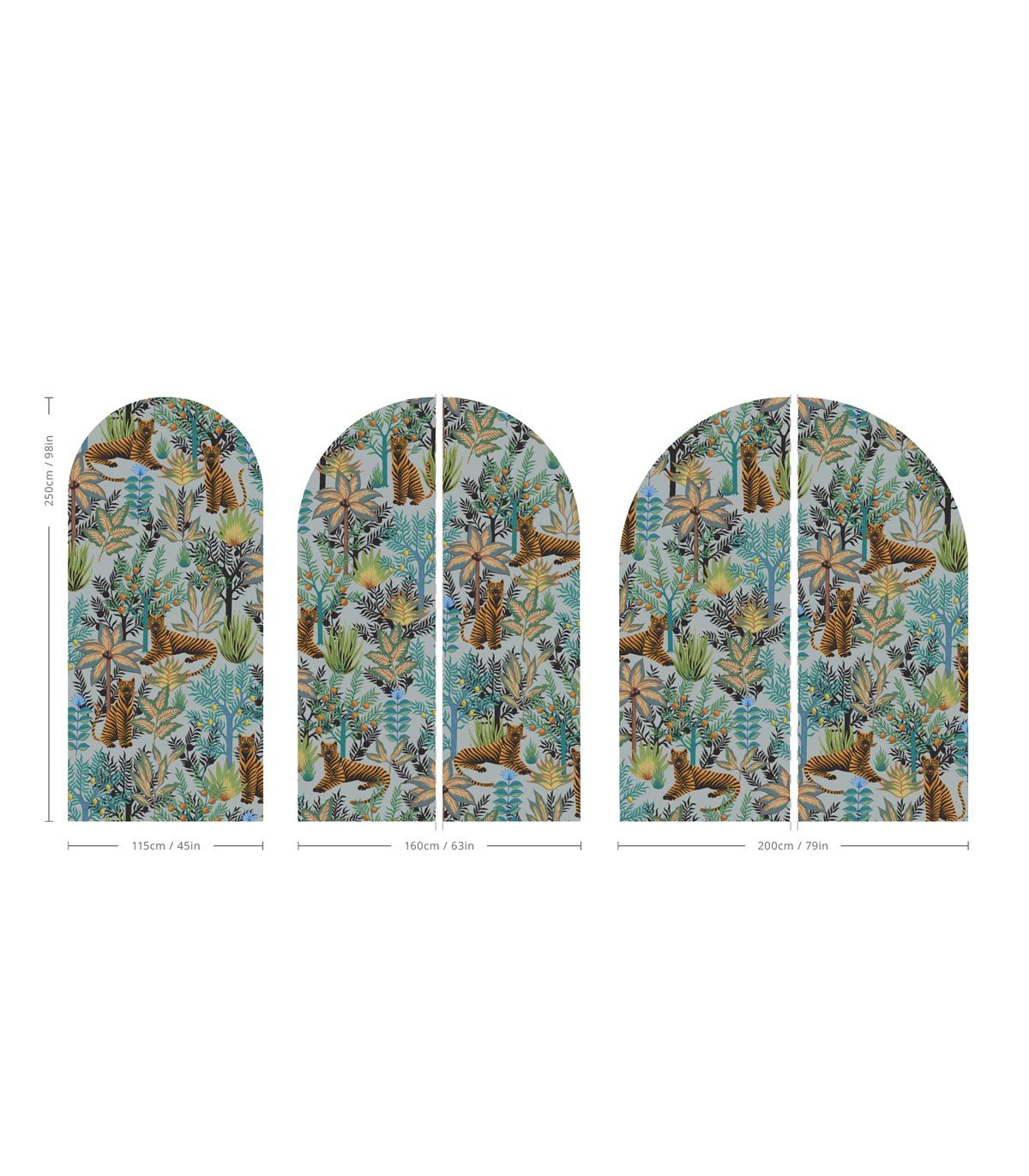 Arch Gold Tigers Light Blue - Wallcolors®