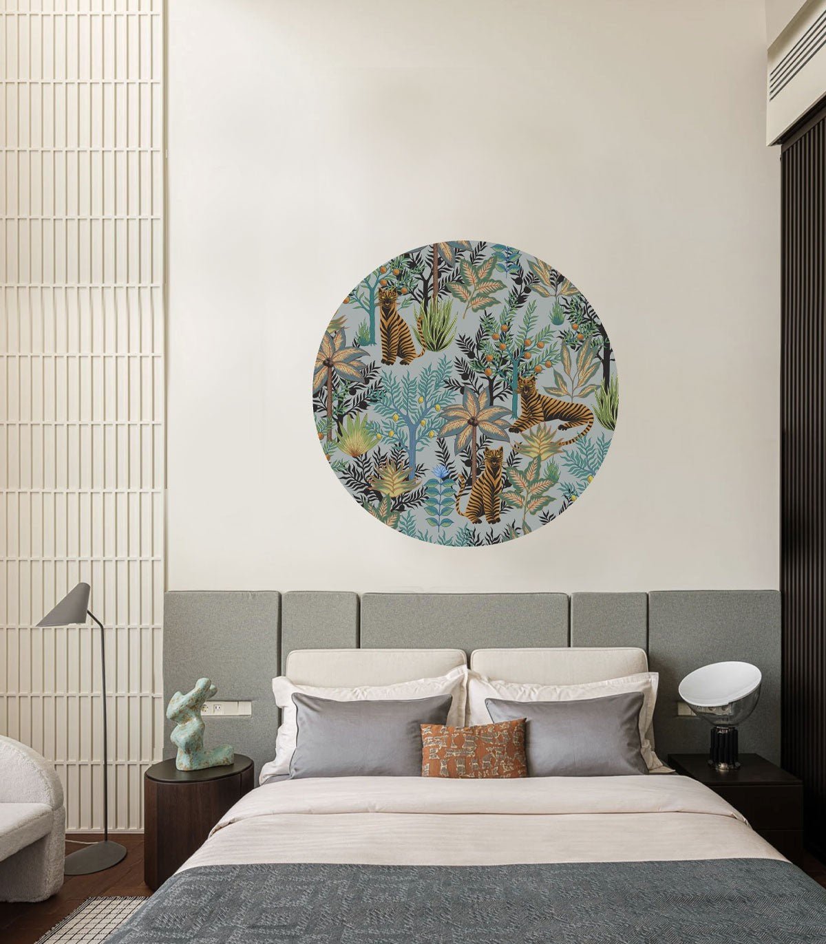 Dots Gold Tigers Light Blue - Wallcolors®