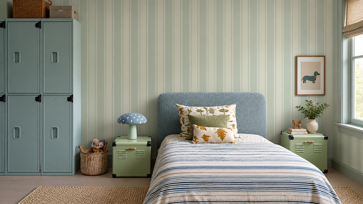 Papel pintado Gentle Stripe Soft Sage