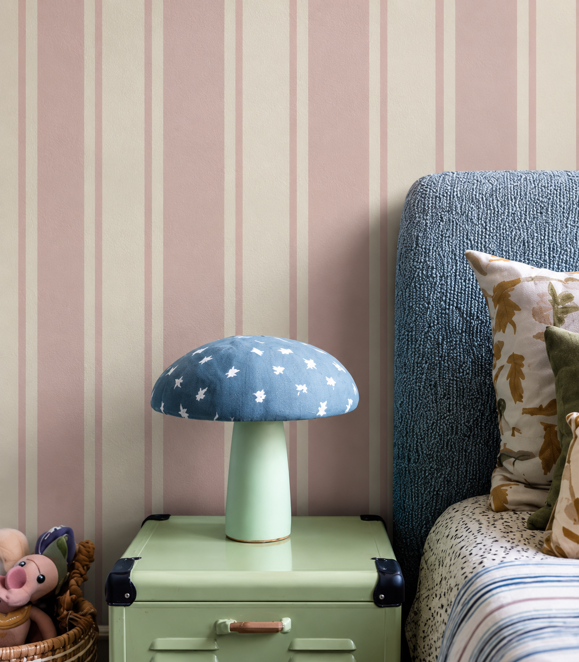Papel pintado Gentle Stripe Powder Blush