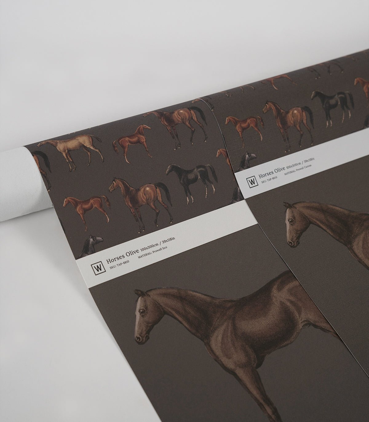 Tapeta Horses Olive - Wallcolors®