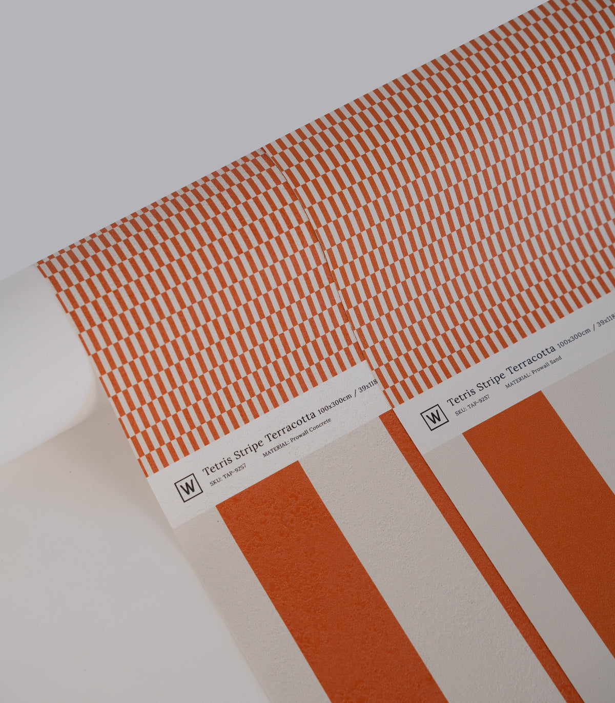 Papel pintado Tetris Stripe Terracotta