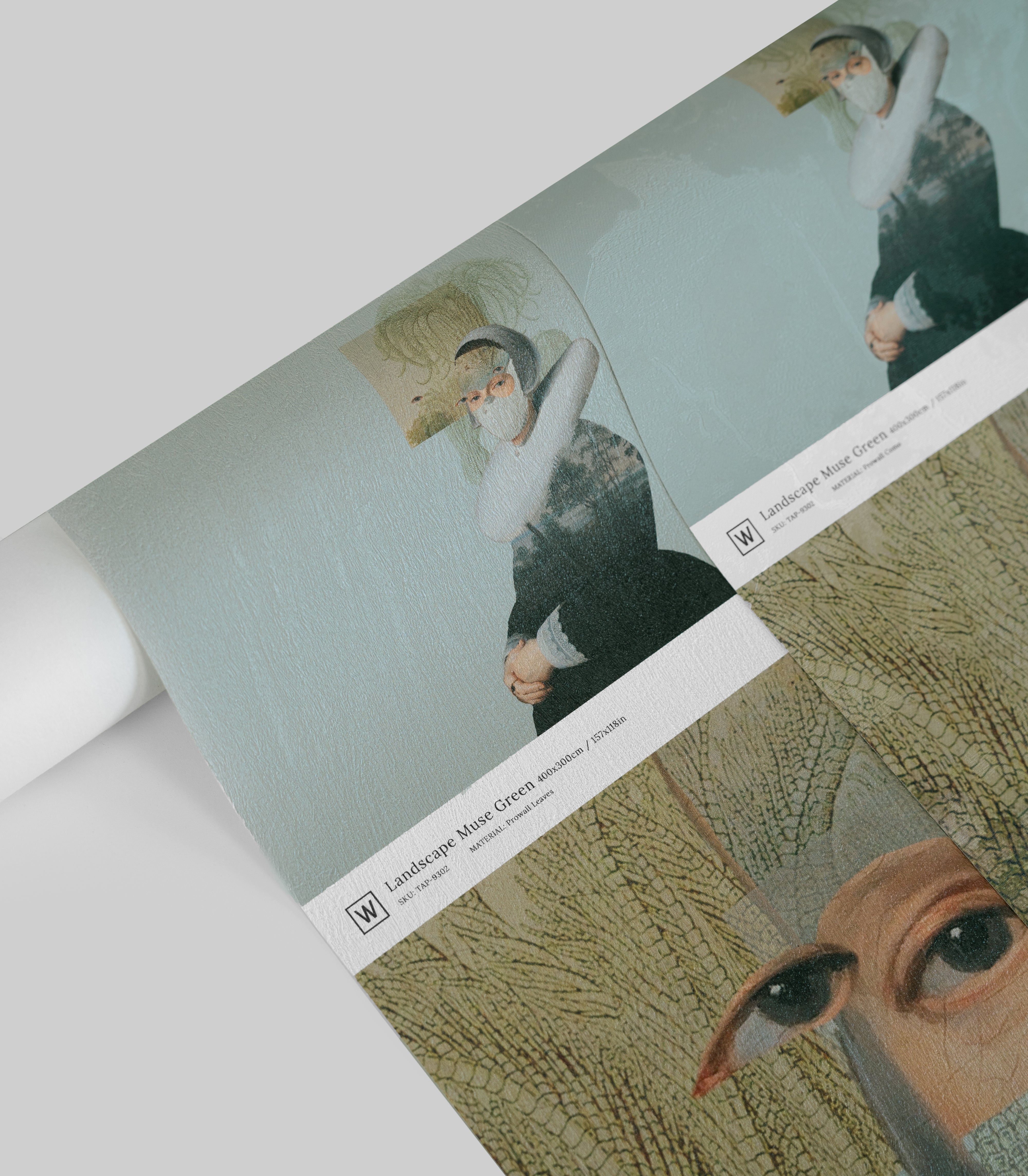 Papel pintado Landscape Muse Green